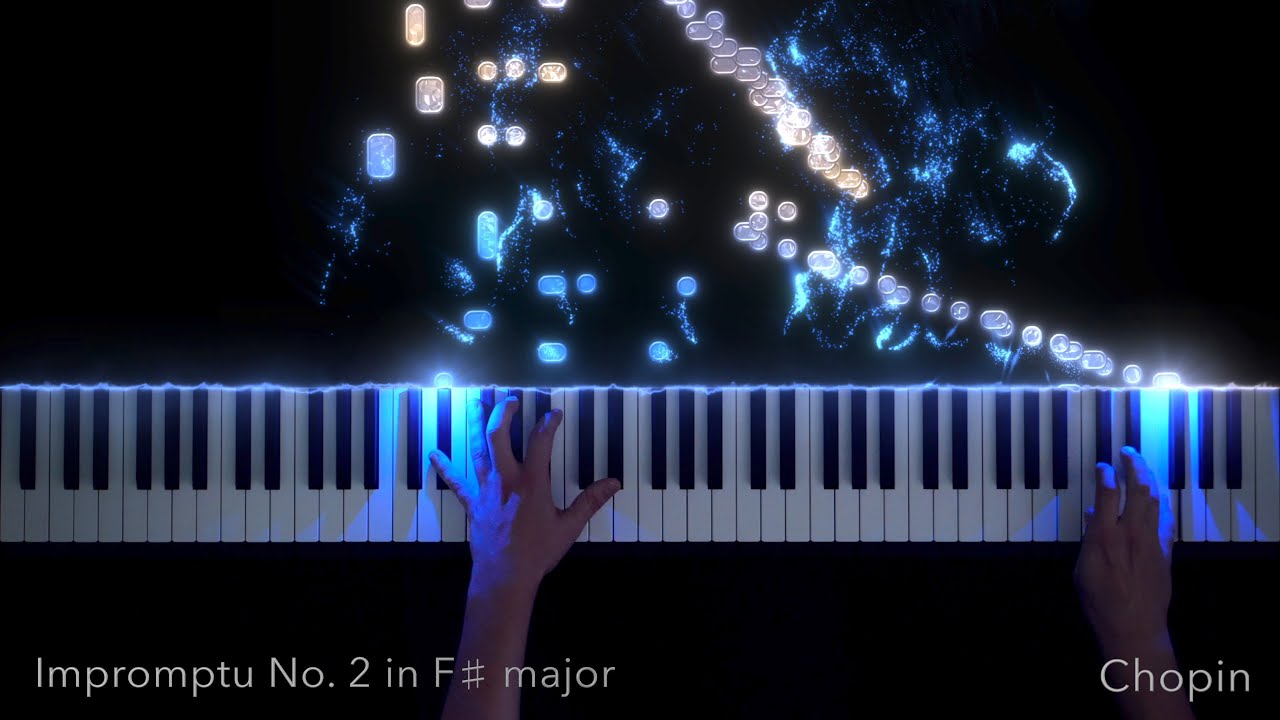 Chopin Impromptu No. 2 Piano Visualization | SeeMusic Crystal Notes