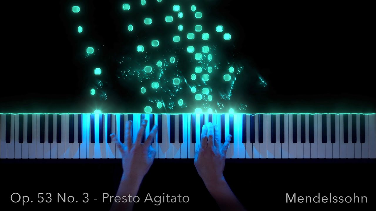 Mendelssohn Song Without Words Op. 53 No. 3 Piano Visualization | SeeMusic